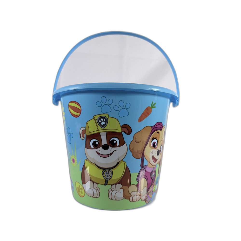 Paw Patrol Easter Gift‎ Bucket Blue Plastic Pail Chase Marshall Skye Rubble Gift